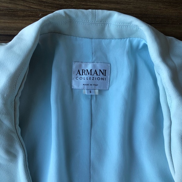 Armani Collezioni Blazer light Blue Silk - Picture 2 of 6